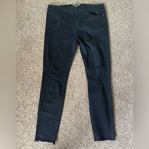 Judy Blue distressed skinny jeans sz 32/15